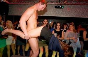 Cock starved females go wild over male stripper's cocks at party on leakfanatic.com