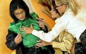 Cindy Dollar, Lucy Bell & Adel Sunshine having some lesbian fun on leakfanatic.com