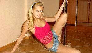 This blonde cover chick have a great wild posing on the floor on leakfanatic.com