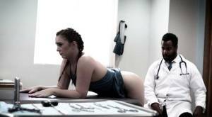 White teen Maddy O'Reilly gets choked by her black doctor as he bangs her on leakfanatic.com