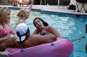 Fantastic outdoor party at the pool with a bunch of how wet chicks on leakfanatic.com