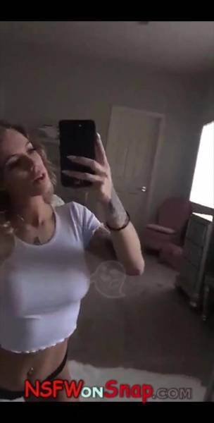 Luna Skye teasing in front of mirror snapchat premium xxx porn videos on leakfanatic.com