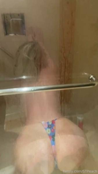 STPeach Topless Shower Ass Tease Fansly Video  on leakfanatic.com
