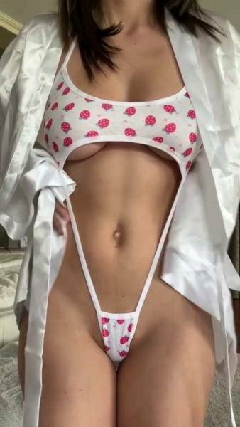Christina Khalil Robe Strip Sling Bikini  Video  - Usa on leakfanatic.com
