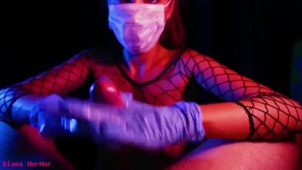 Slutty nurse stroking dick in gloves xxx free porn videos on leakfanatic.com