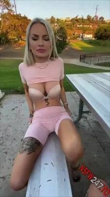 Viking Barbie & Layna Boo outdoor dildo fuck show snapchat premium porn videos on leakfanatic.com
