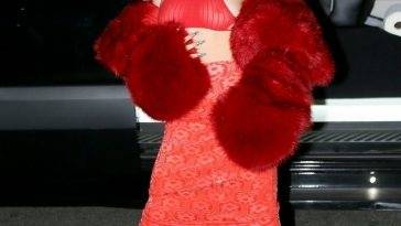 Braless Charli XCX Stuns in All Red Out in NYC on leakfanatic.com