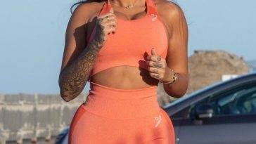 Nikita Jasmine is Seen Exercising on Seaham Beach on leakfanatic.com