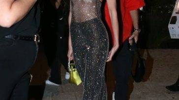 Candice Swanepoel Looks Sexy as She Arrives at the Swan Restaurant in Miami on leakfanatic.com