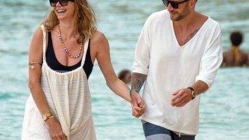 Jodie Kidd & Joseph Bates Enjoy a Romantic Stroll on the Beach in Barbados - Barbados on leakfanatic.com