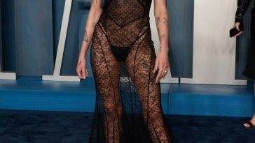 Halsey Looks Hot in a See-Through Dress at the 2022 Vanity Fair Oscar Party on leakfanatic.com