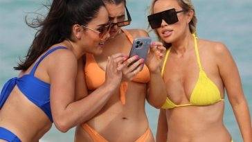 Victoria Larson & Lisa Opie Show Out in Skimpy Bikinis on Miami Beach on leakfanatic.com