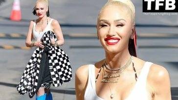 Gwen Stefani Arrives For an Appearance on Jimmy Kimmel Live! on leakfanatic.com