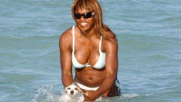 Serena Williams Shows Off Her Boobs on the Beach on leakfanatic.com