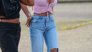 Brielle Bierman Bears Ample Cleavage at Coachella For Day 3 Weekend 2 on leakfanatic.com