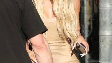 Leggy Khloe Kardashian Runs Out of Jimmy Kimmel Live and Ignores Her Fans on leakfanatic.com