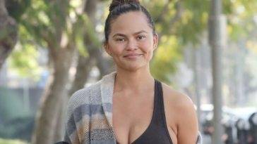 Busty Chrissy Teigen is Seen in Beverly Hills on leakfanatic.com