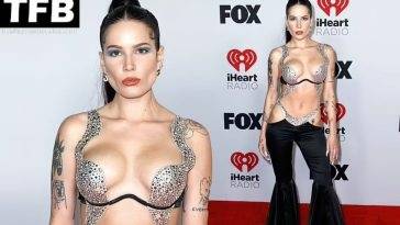 Halsey Flaunts Her Sexy Tits at the iHeartRadio Music Awards on leakfanatic.com