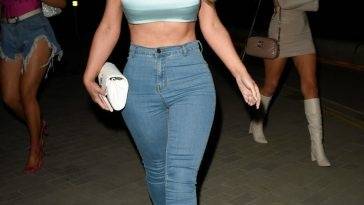 Holly Hagan Flaunts Her Amazing Abs as She Heads to Menagerie on leakfanatic.com