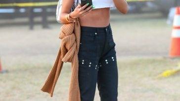 Chantel Jeffries Shows Off Her Pokies & Sexy Waist While Hanging Out at Weekend 2 Day 3 of Coachella on leakfanatic.com