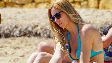 Ainhoa Armentia Flaunts Her Sexy Bikini Body on the Beach in Alicante on leakfanatic.com