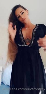 Ericafontesx sexy striptease and play with transparent dress xxx onlyfans porn videos on leakfanatic.com