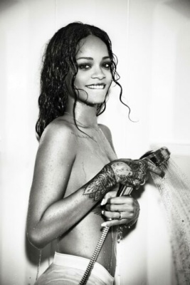 Rihanna Nude Topless Shower Photoshoot Set  - Barbados on leakfanatic.com