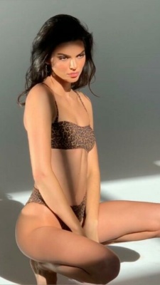 Kendall Jenner Lingerie BTS Modeling Video  - Usa on leakfanatic.com