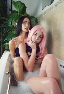 Belle Delphine Nude Bath Photoshoot Leaked on leakfanatic.com
