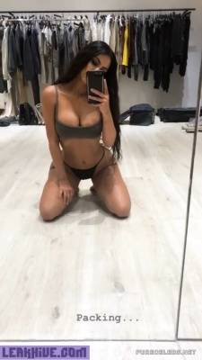 Leaked Kim Kardashian Sexy Lingerie Selfie Video on leakfanatic.com