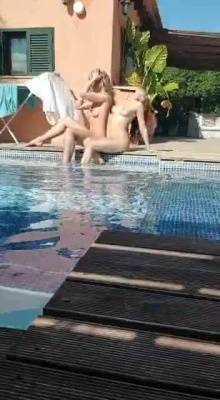 Rosa Brighid swimmingpool scene onlyfans porn videos on leakfanatic.com