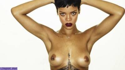 Sexy topless Rihanna for Unapologetic on leakfanatic.com
