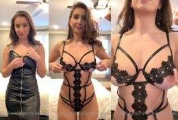 Christina Khalil Sexy Lingerie Boob Play Video  on leakfanatic.com