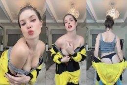 Amanda Cerny Nipple Slip Strip Tease Video  on leakfanatic.com