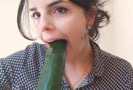 Jessy ASMR Cucumber Sucking Sounds Video  on leakfanatic.com