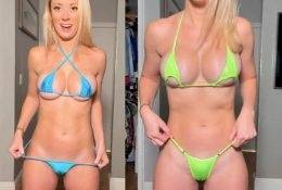Vicky Stark Nude Micro Bikini Try On Haul Video  on leakfanatic.com
