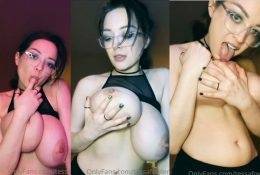 Tessa Fowler Nude Sucking Her Big Tits Video on leakfanatic.com