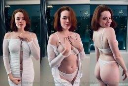 Sabrina Lynn itssabrinalynn Strips White Lingerie Video  on leakfanatic.com