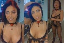 Ana Lopes Lewd Black Lingerie Dance Video on leakfanatic.com