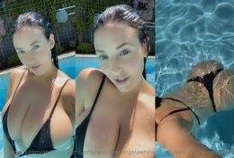 Angela White OnlyFans Teasing You in Pool Video on leakfanatic.com