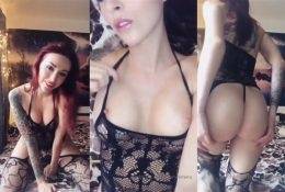 Lera Himera OnlyFans Black Lingerie Video on leakfanatic.com