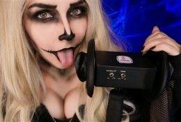 KittyKlaw ASMR Skeleton Licking & Mouth Sounds on leakfanatic.com