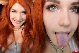 KittyKlaw ASMR Red Furry Lens licking & Mouth Sounds on leakfanatic.com