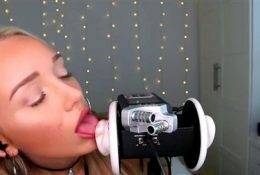 GwenGwiz ASMR Ear Licking and Sucking on leakfanatic.com