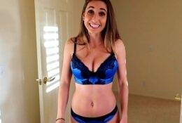 Christina Khalil Sexy Blue Bikini Try On Patreon Video on leakfanatic.com