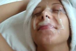 Amateur Ex-Gf Gets A Thick Facial on leakfanatic.com