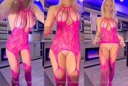 Vicky Stark Nude Pink Lingerie PPV Video  on leakfanatic.com