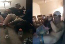 2 drunken teens suck their friends 19 dicks at a party on leakfanatic.com