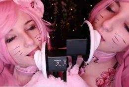 AftynRose ASMR Kitty Ear Licking Video! on leakfanatic.com