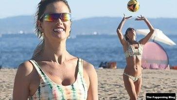 Alessandra Ambrosio Plays Volleyball with Her Boyfriend Richard Lee and Friends on leakfanatic.com